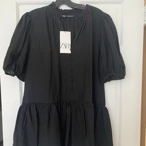 Zara black a-line dress